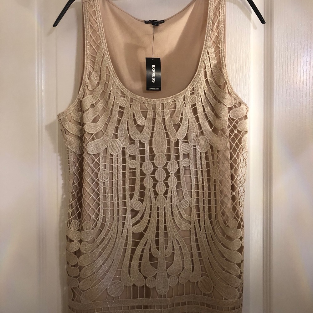 Taupe Lace Shell